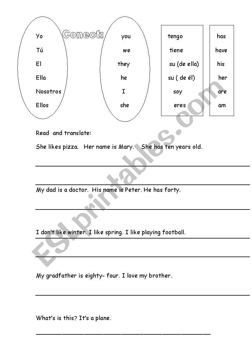 To be and to have worksheet