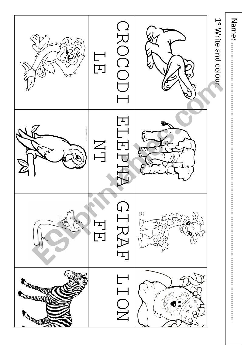 The animals 2 worksheet