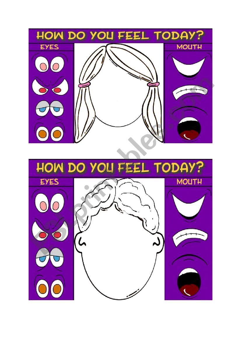 Feelings Craft Activity worksheet