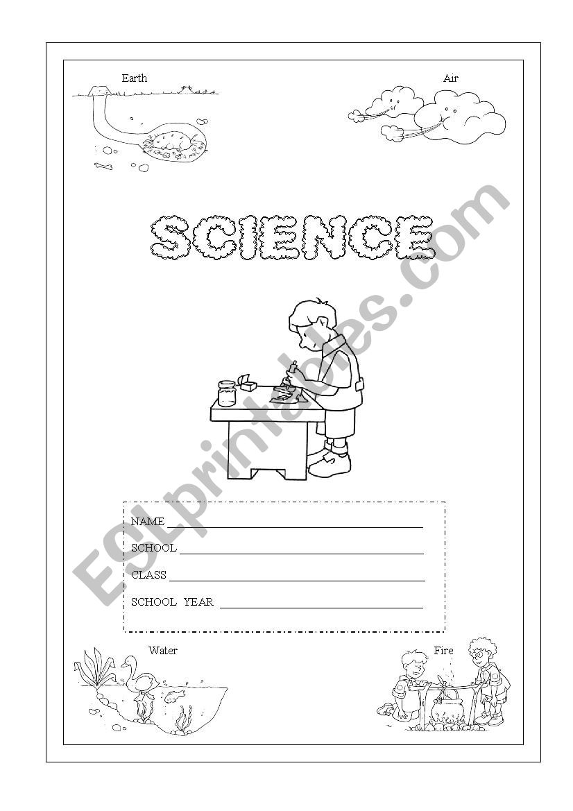 Science cover worksheet
