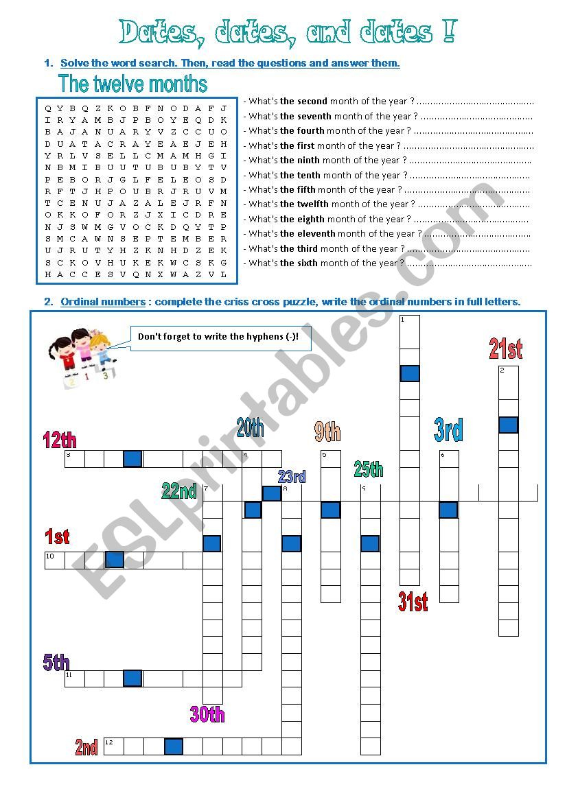 WhatÂ´s the date ? worksheet