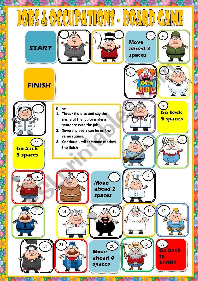 jobs-occupations-board-game-esl-worksheet-by-macomabi