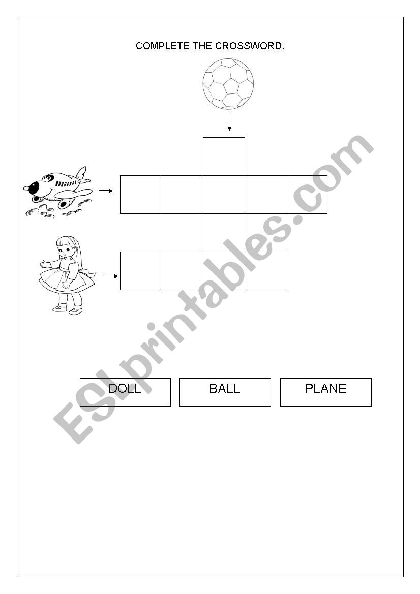 Toys worksheet