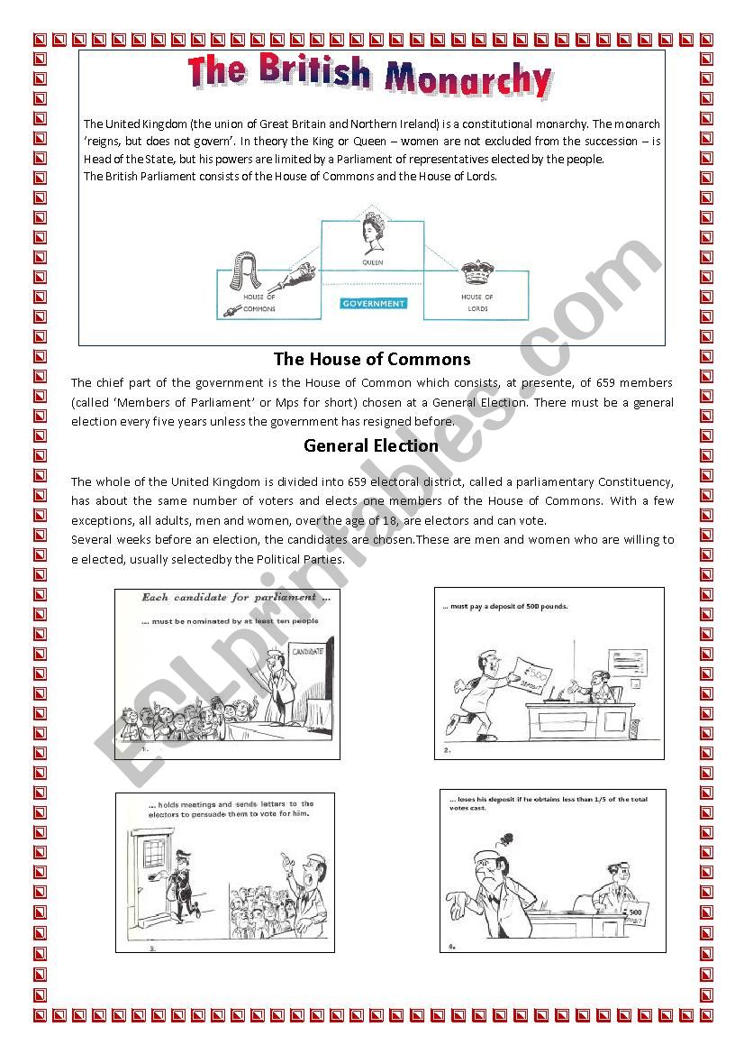 The British Monarchy worksheet