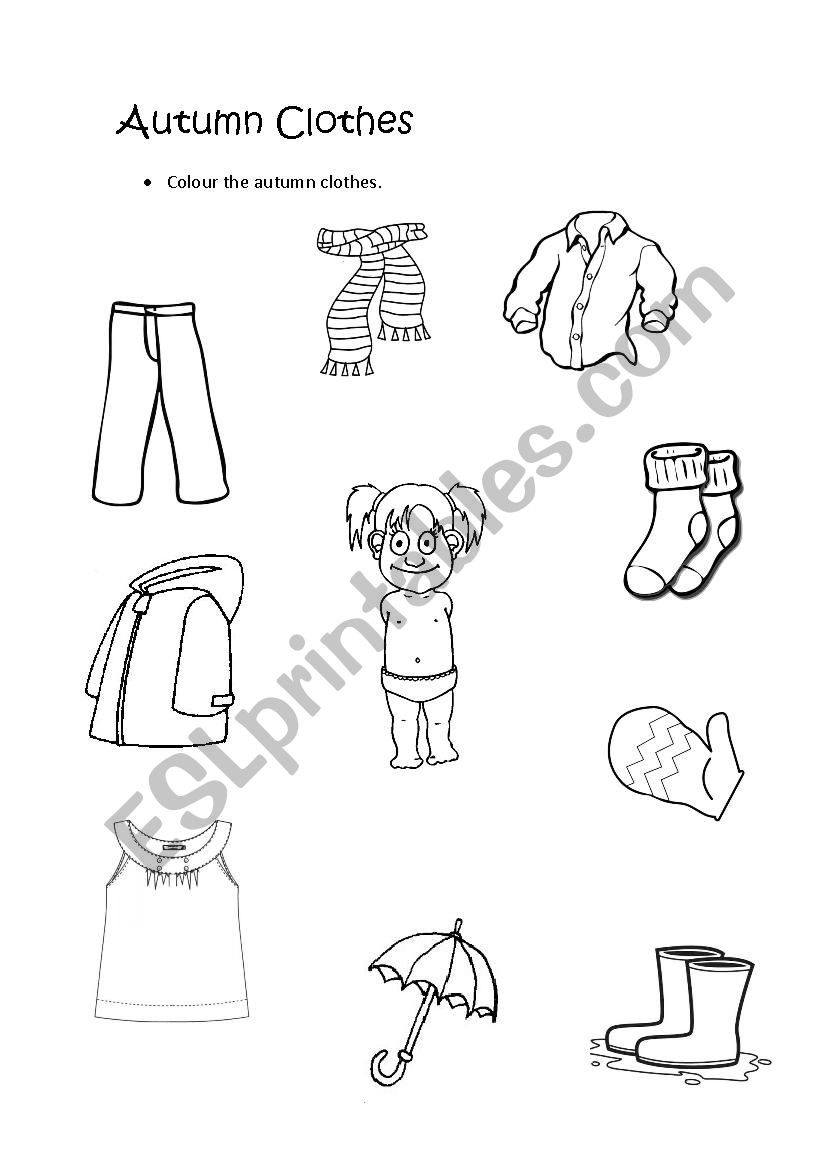 Autumn Clothes worksheet