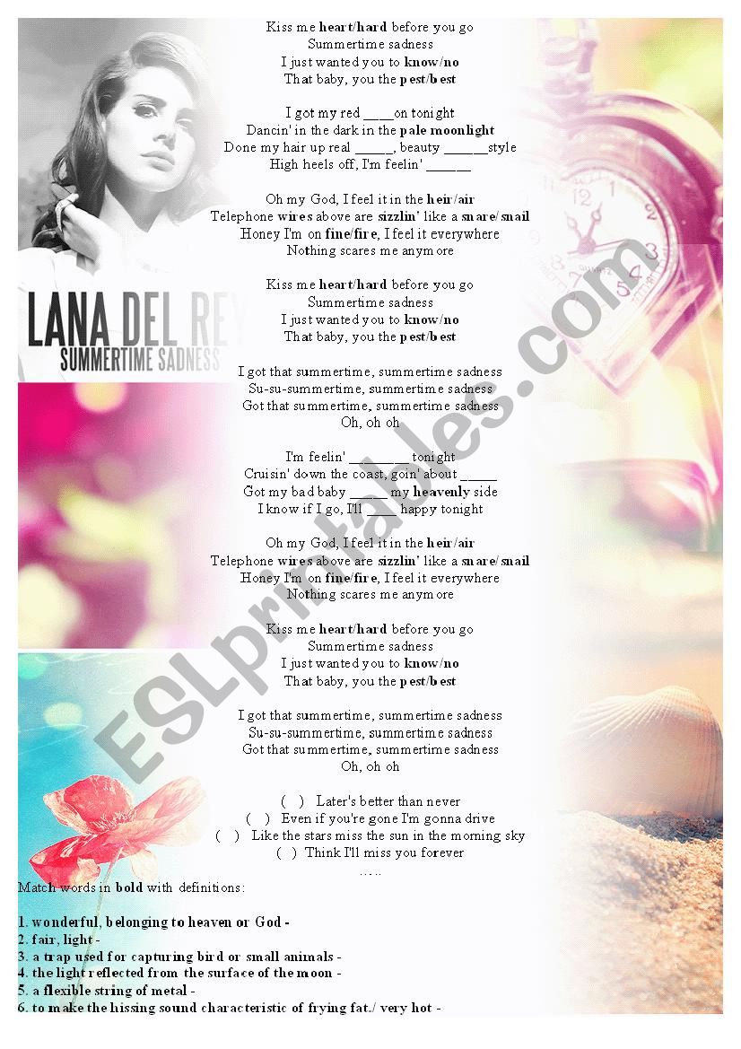 Lana del Rey - Summertime Sadnes