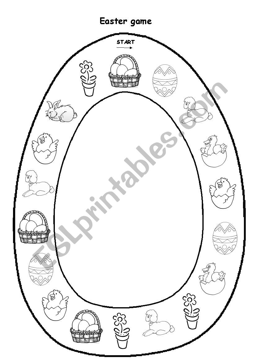 Easter picture game worksheet