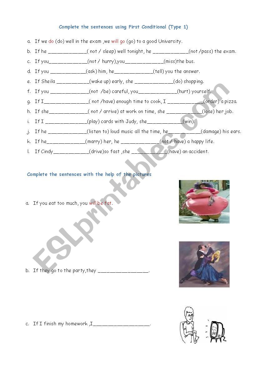 First Conditional (If clause/ Type 1)