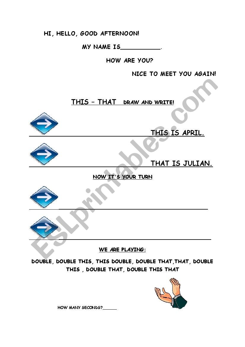 THIS THAT worksheet