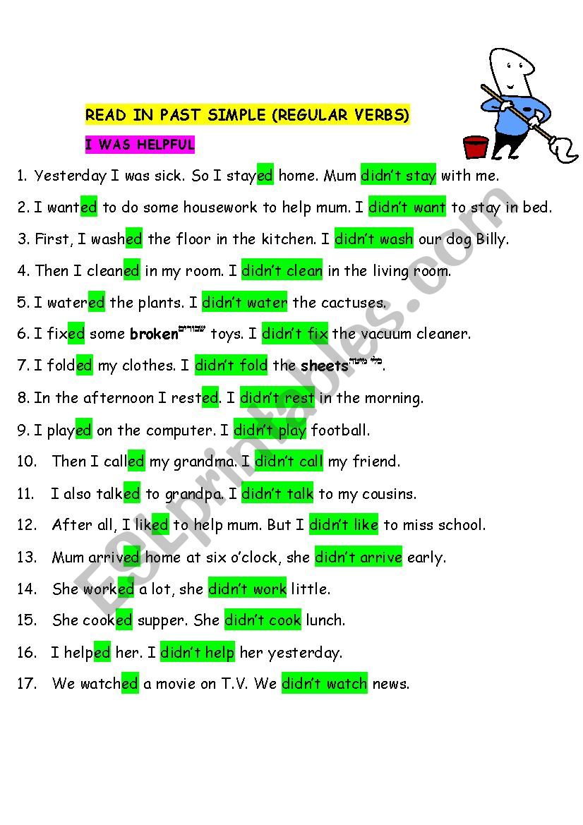 Past Simple with regular verbs