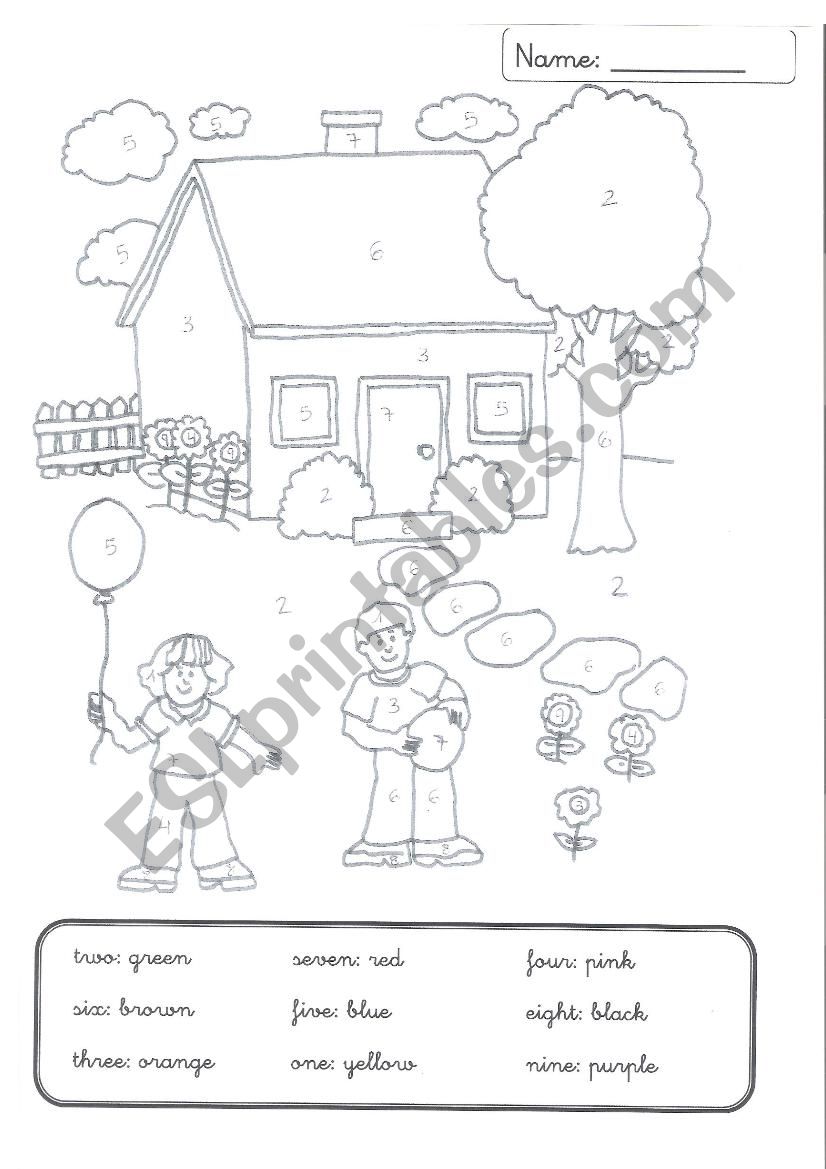 Read and colour worksheet