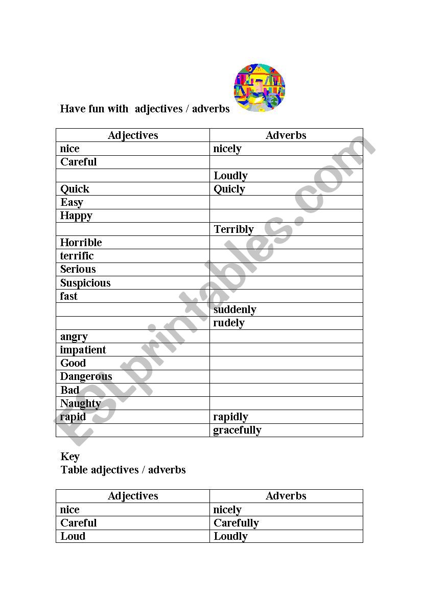 Have fun with adverbs and adjectives