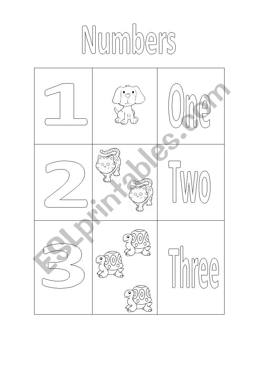 Numbers one-two-three worksheet