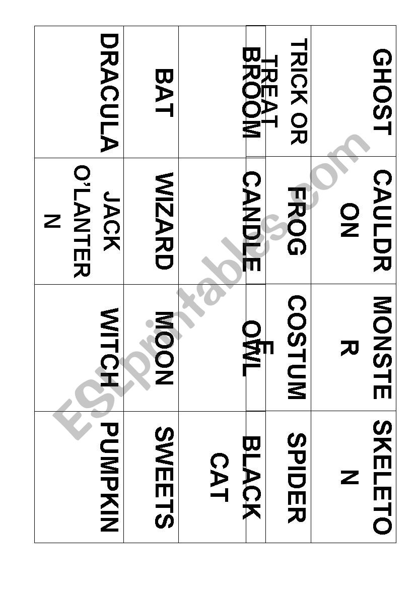 Halloween Symbols worksheet