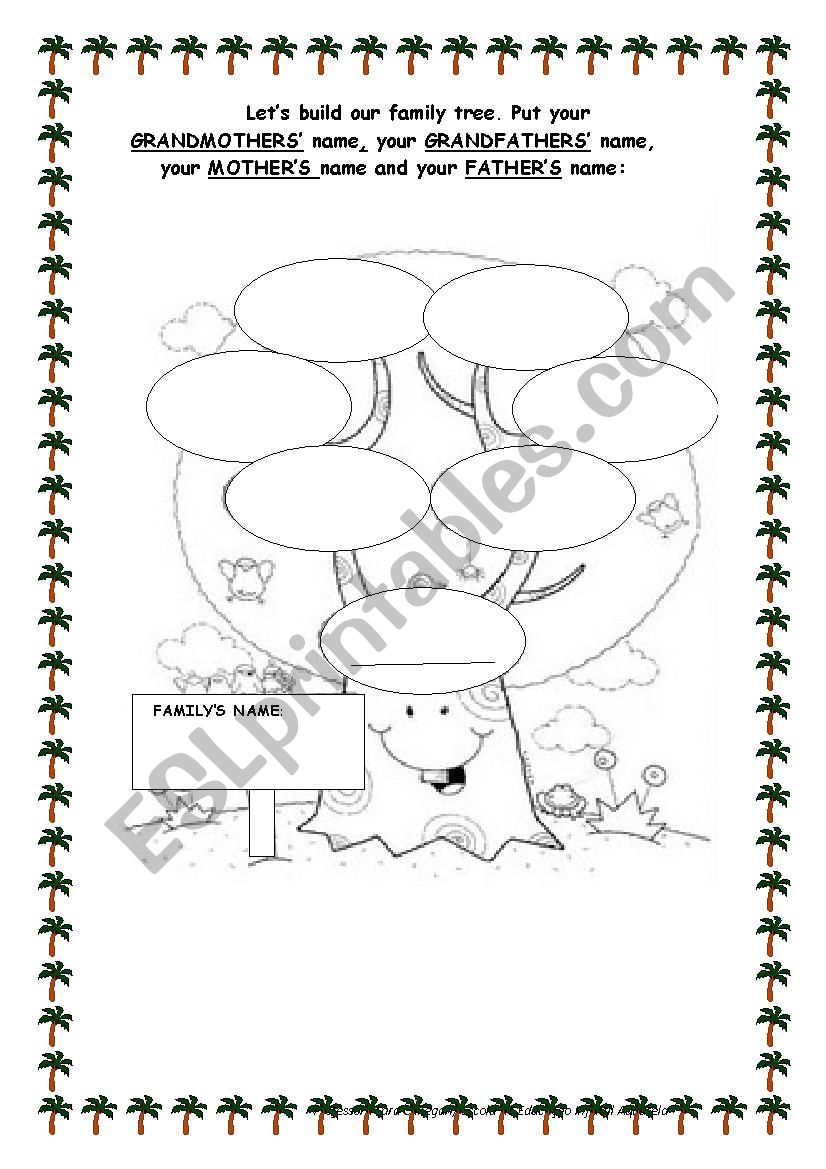 Family tree worksheet