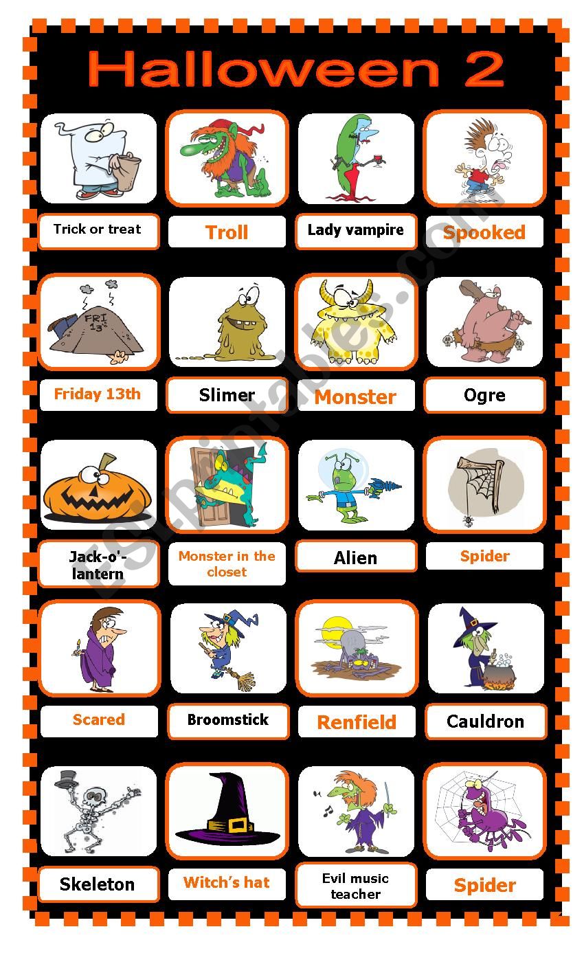 Halloween Pictionary 2/2 worksheet