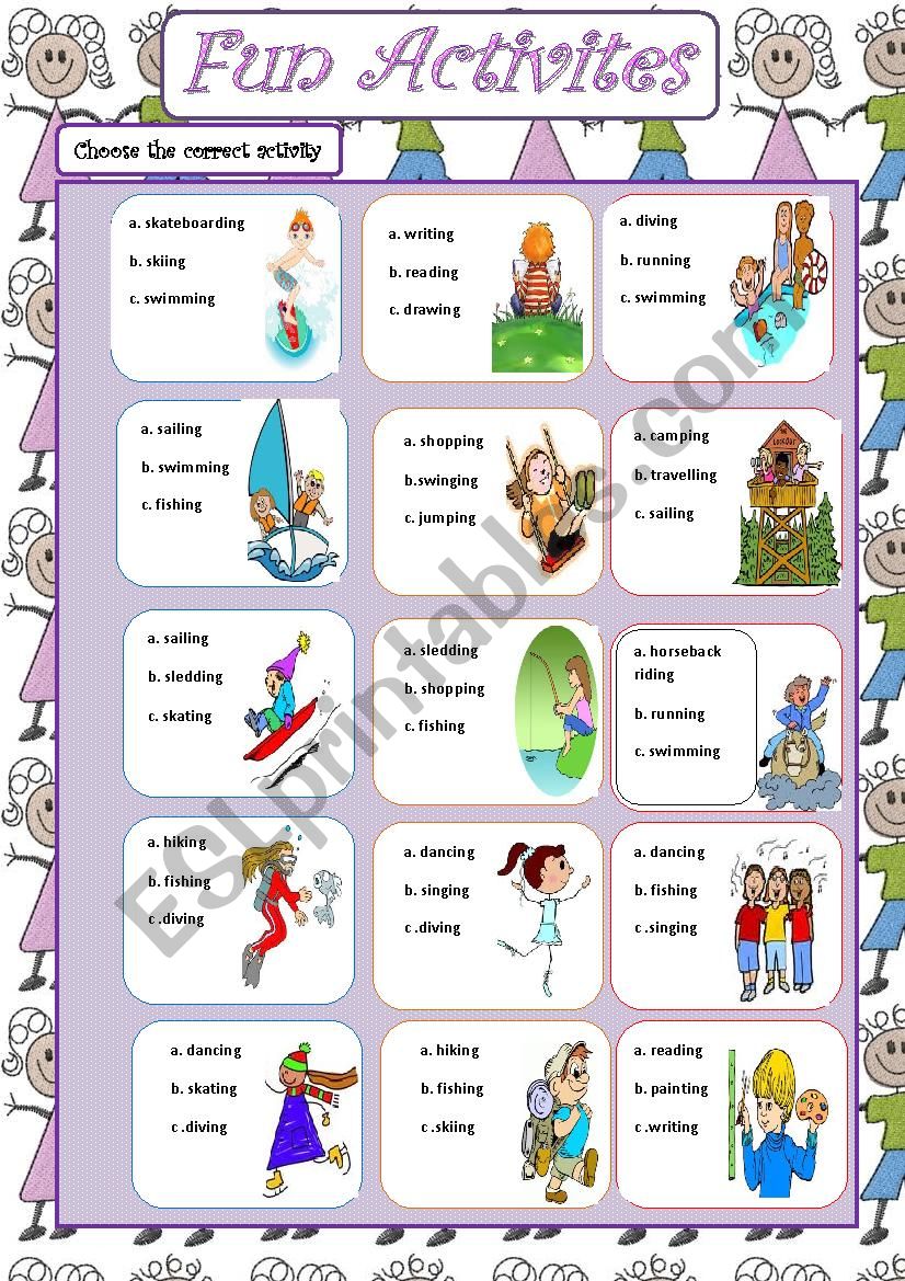 Fun Activities worksheet