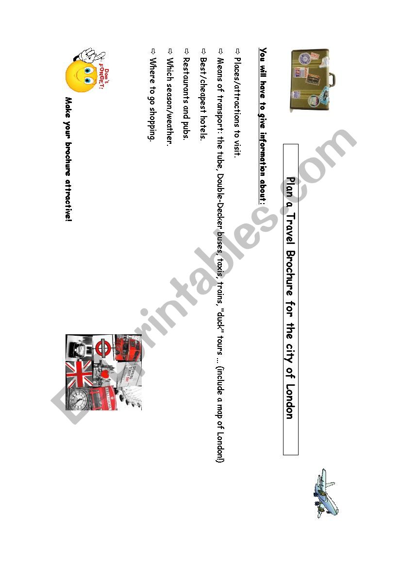 Plan your trip to London worksheet