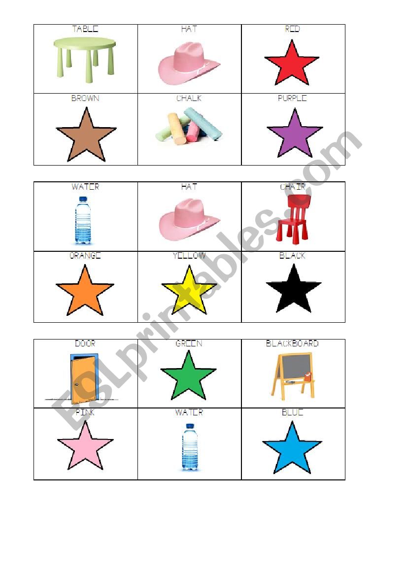 Bingo 1 worksheet