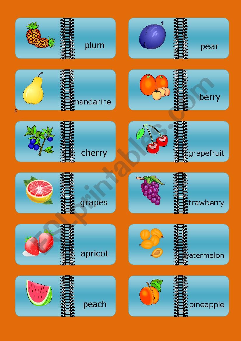 Fruit - Multifunctional game worksheet