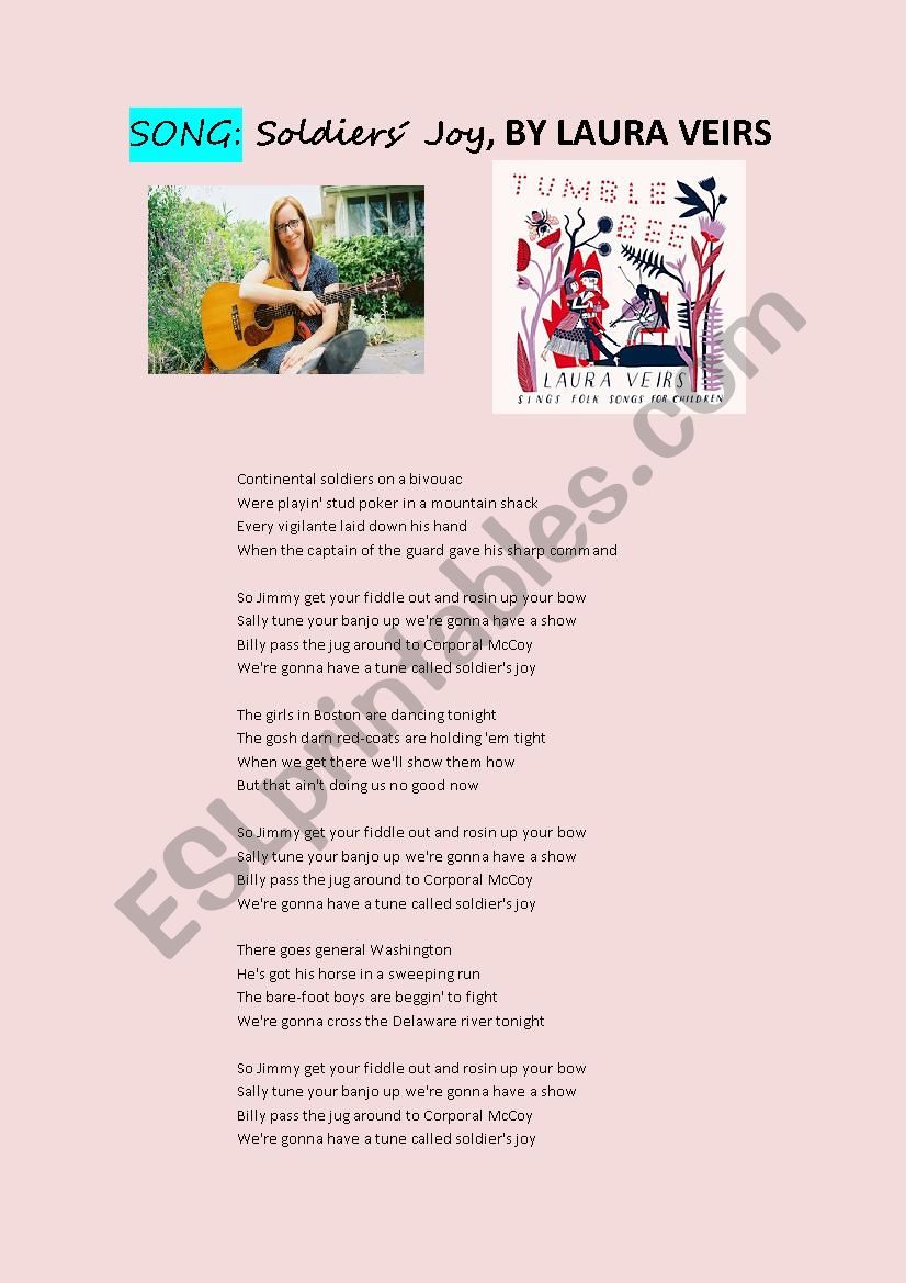 Song by Laura Veirs worksheet