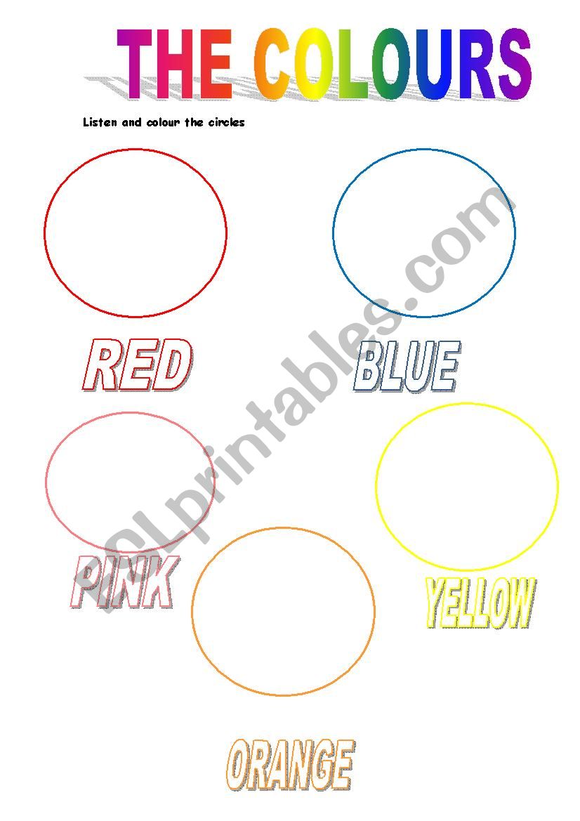 THE COLOURS  worksheet