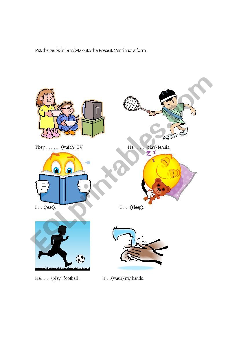 Present Continuous Tense worksheet