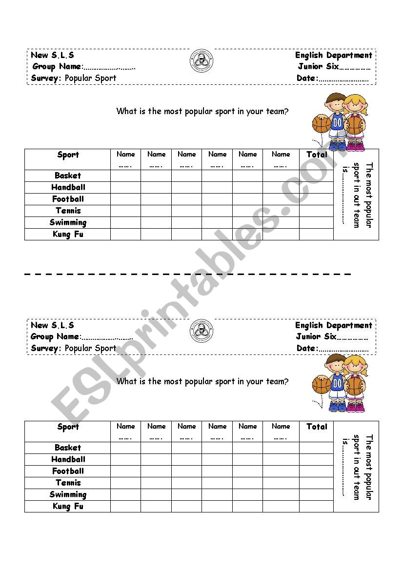 Survey worksheet