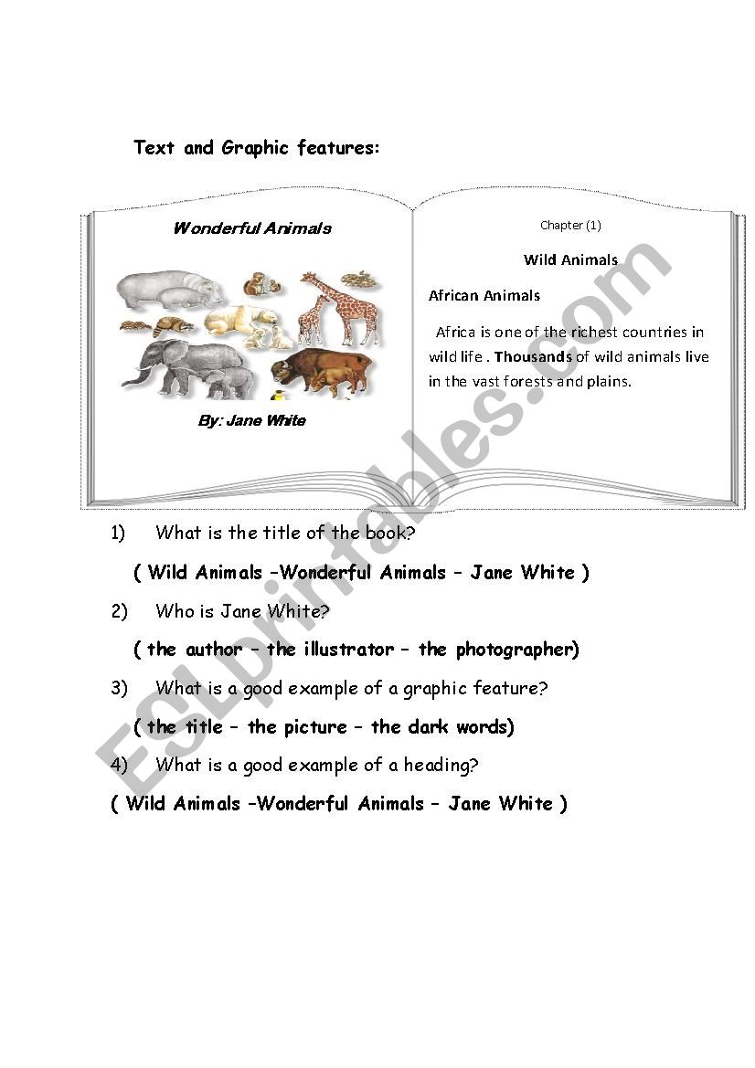 comprehension skill worksheet