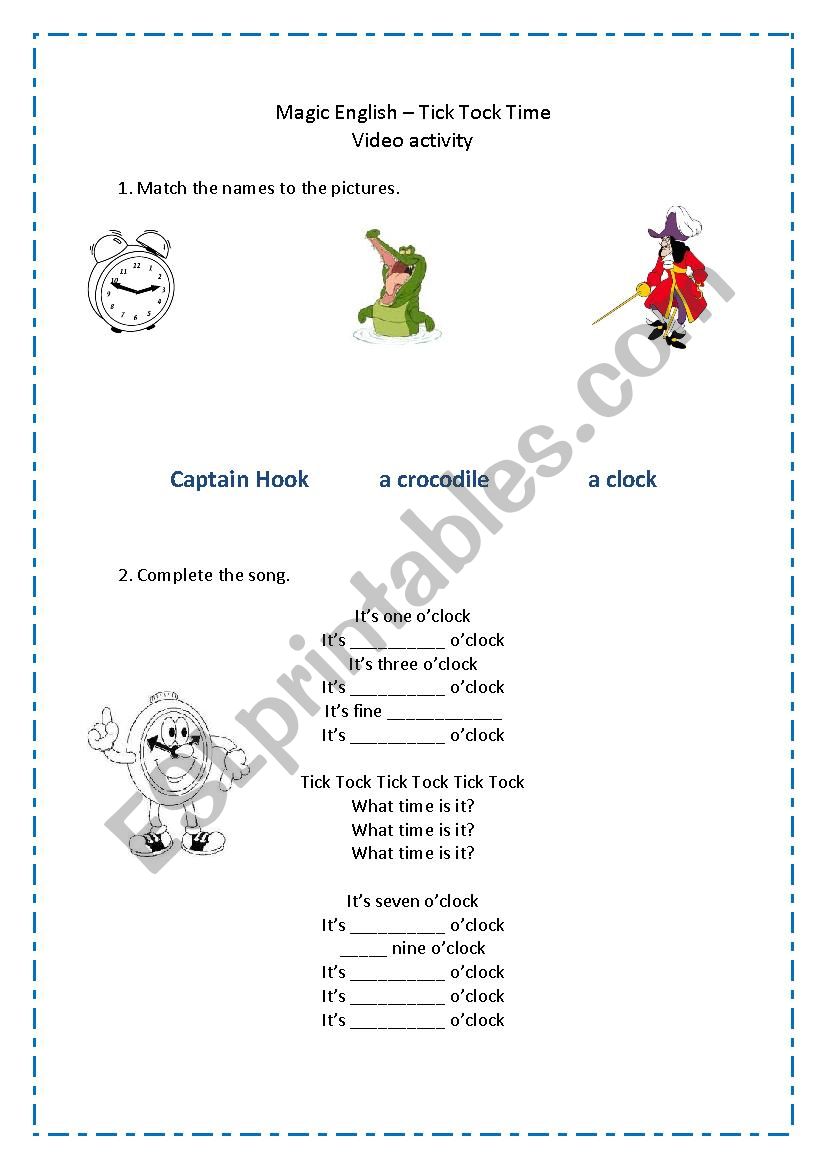 Time  worksheet