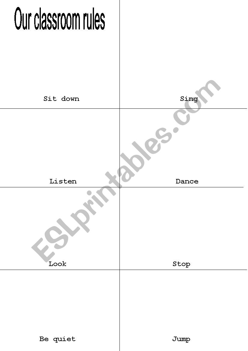 Classroom language zig zag book