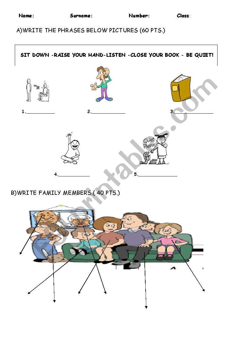 SIMPLE WORKSHEET FOR 4TH CLASS