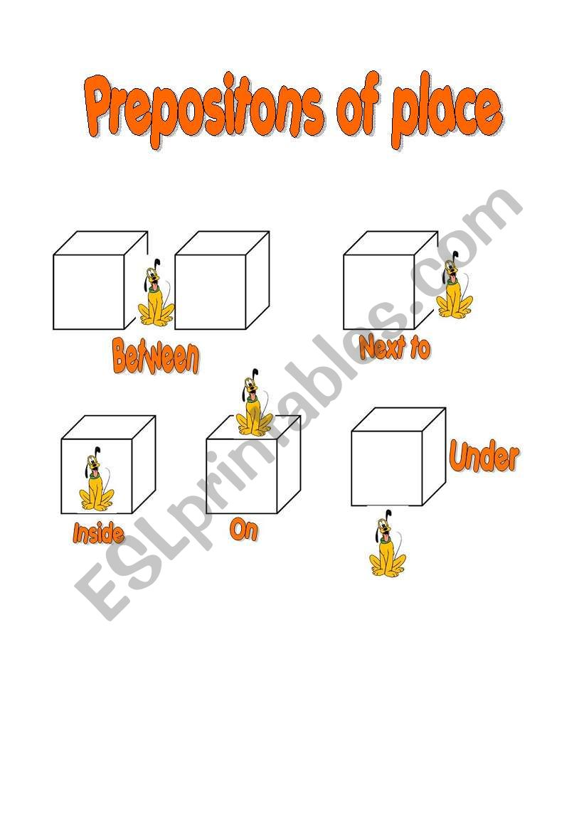 Prepositions of place worksheet