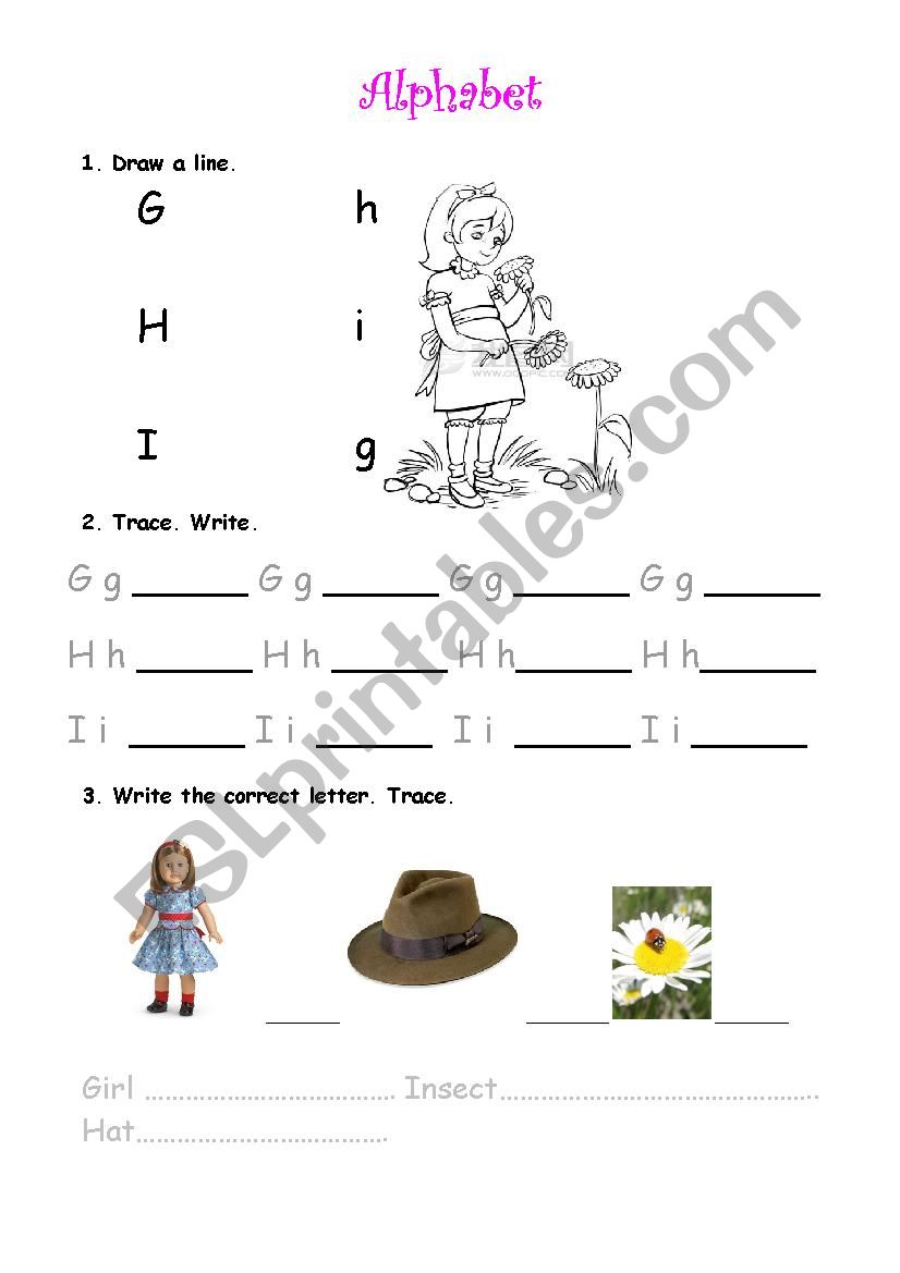 alphabet worksheet