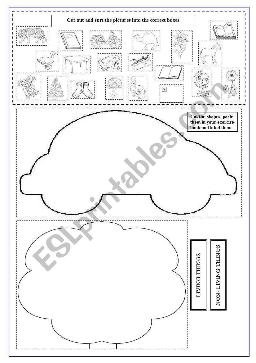 Living and non-living things for second graders