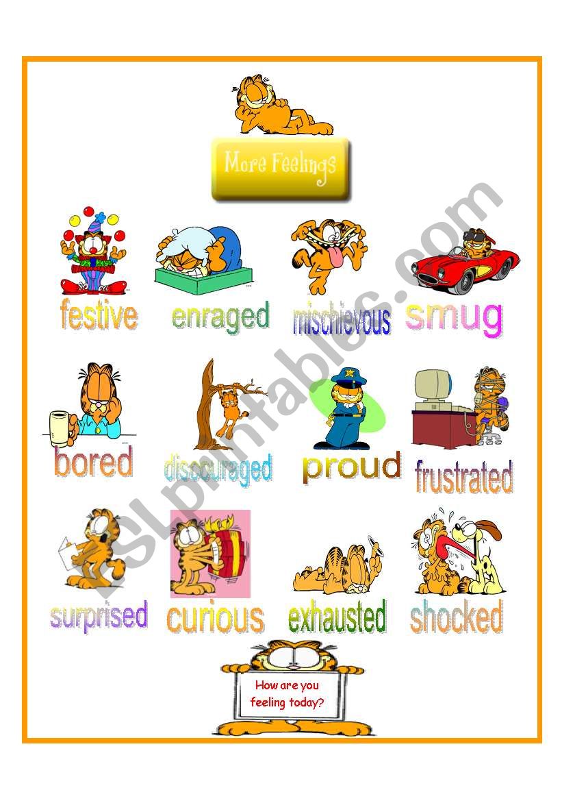 Feelings according to Garfield Part 2