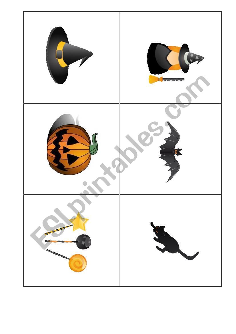 Simple Halloween Bingo worksheet