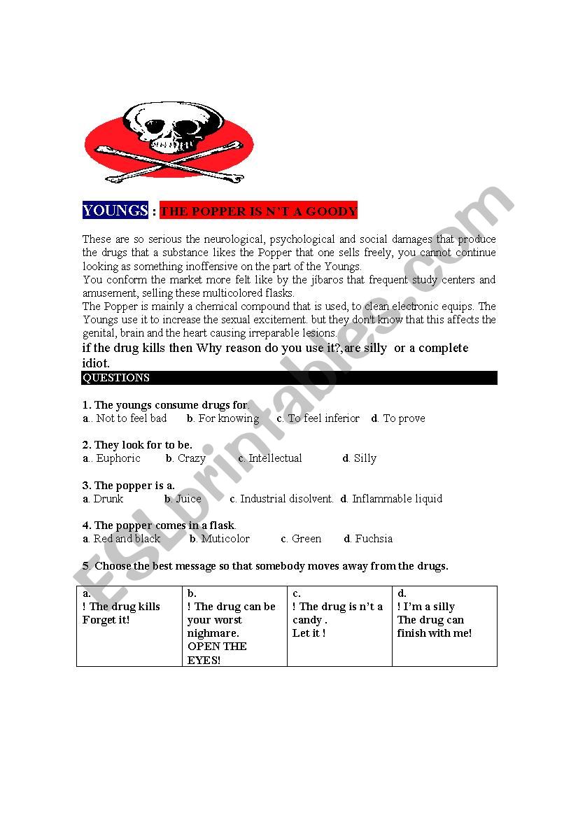 youngs worksheet