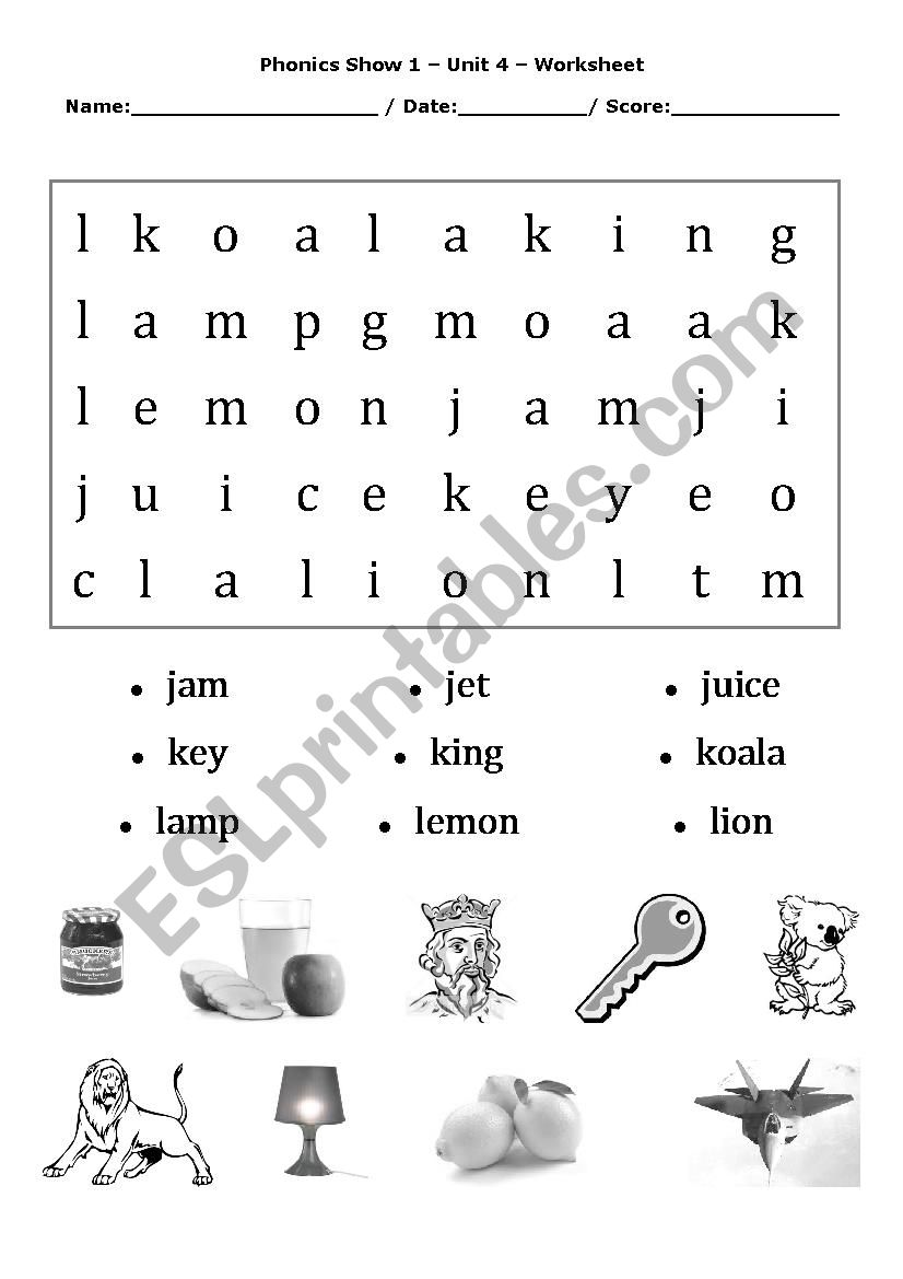 Phonic Show U4 worksheet worksheet