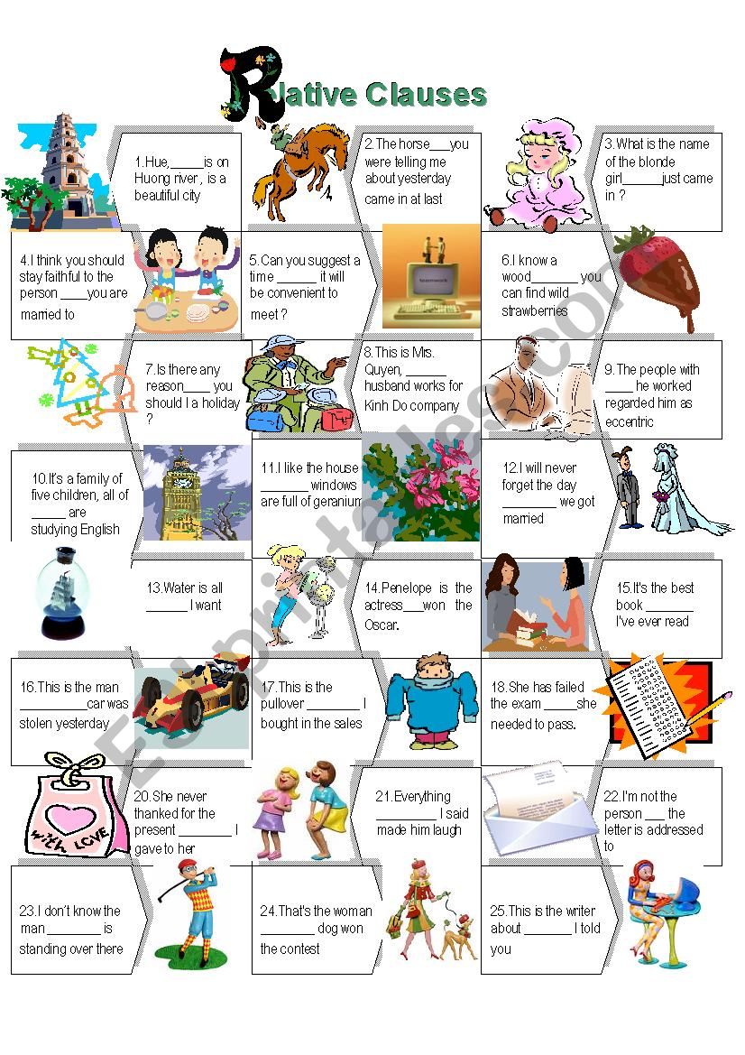 Relative Clause  worksheet