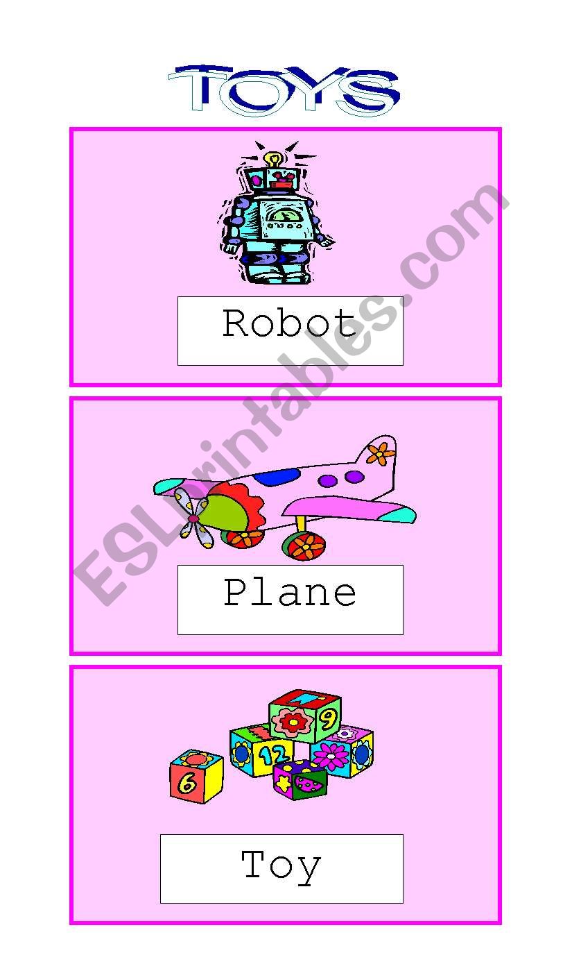 Toys Flashcards worksheet