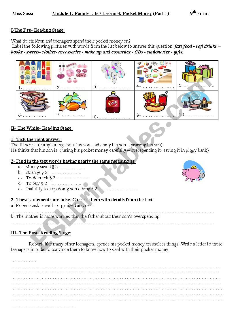  Module I/Lesson4:Pocket Money (part two)