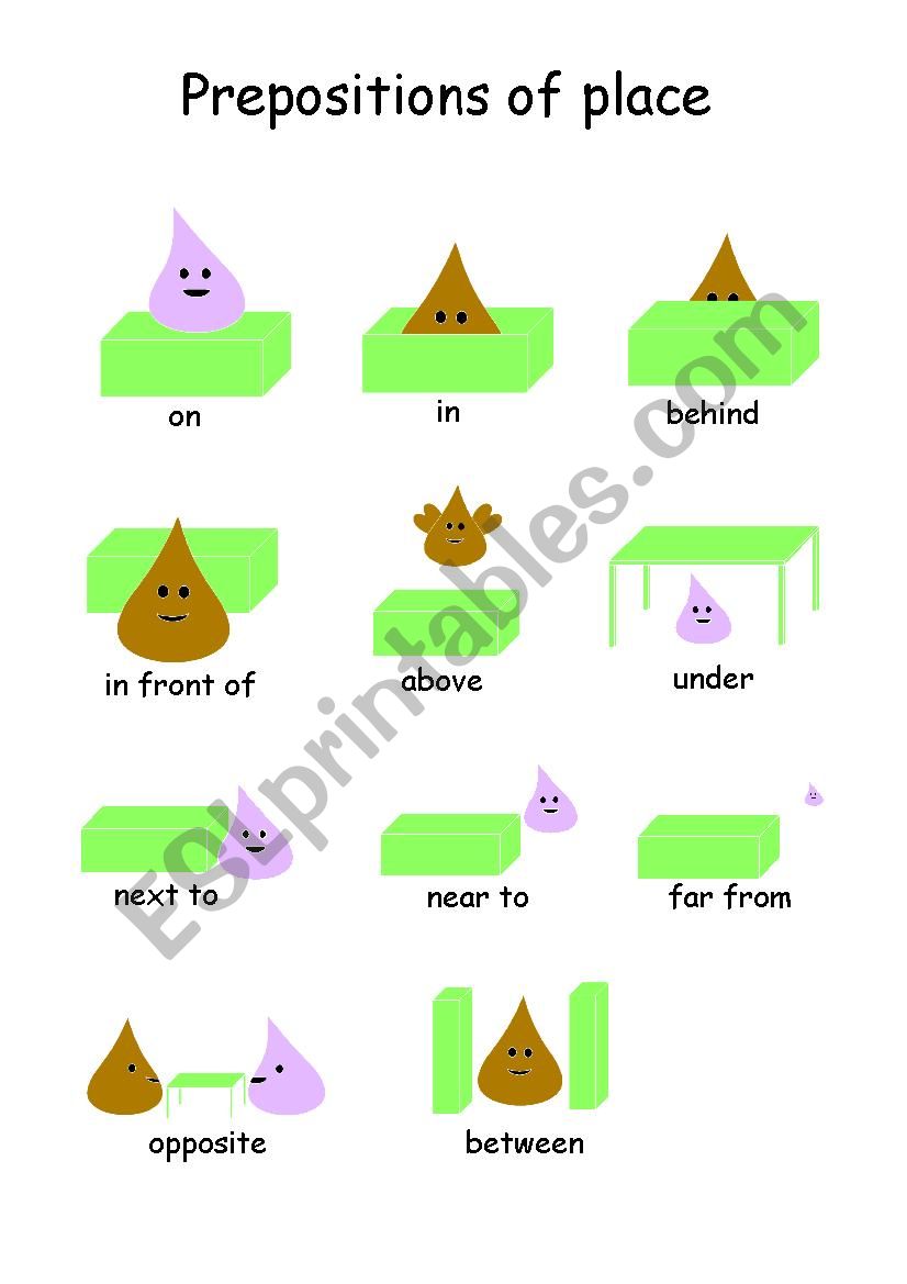 Prepositions of Place worksheet