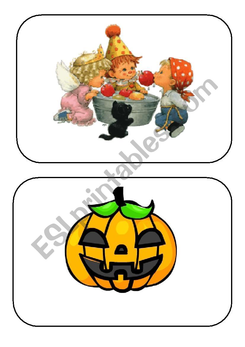 Halloween flashcards SET 3 worksheet