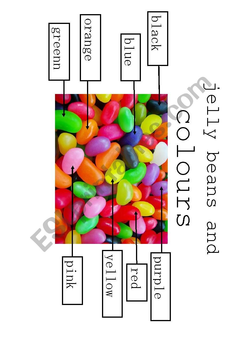 colours and jelly beans worksheet