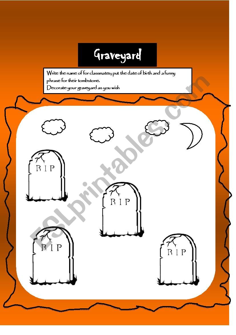 Our class graveyard worksheet