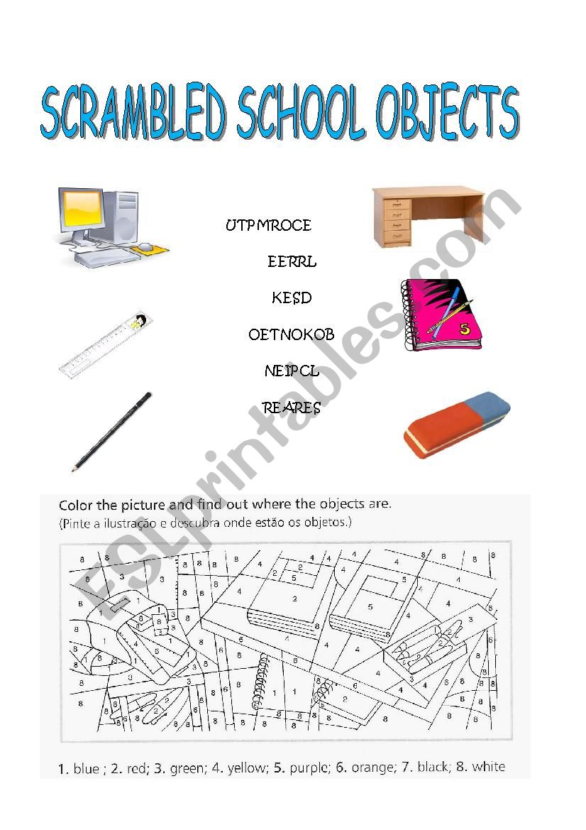 School object worksheet