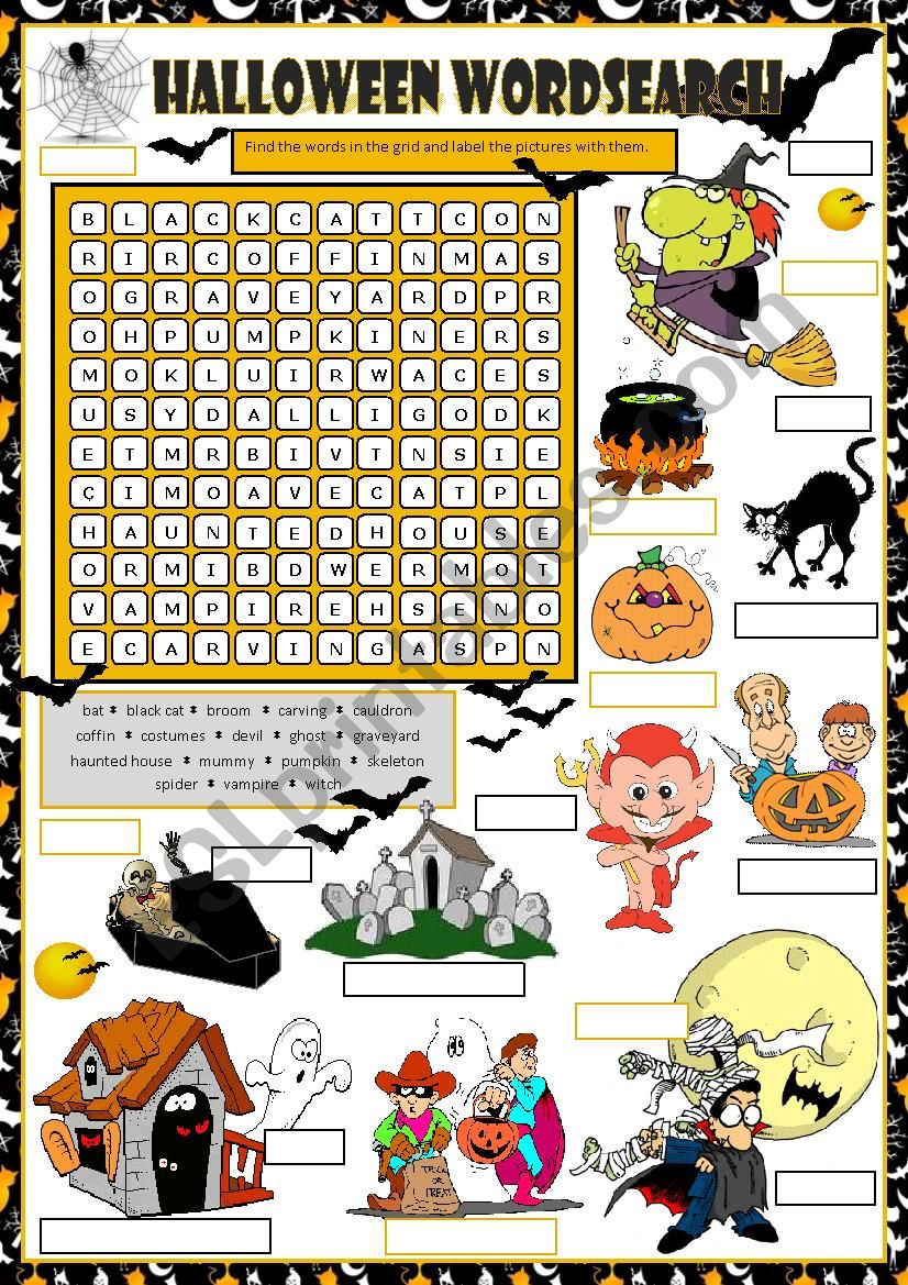 Halloween Wordsearch worksheet