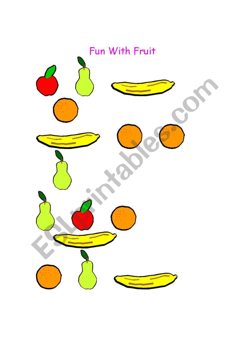 fun with fruits worksheet