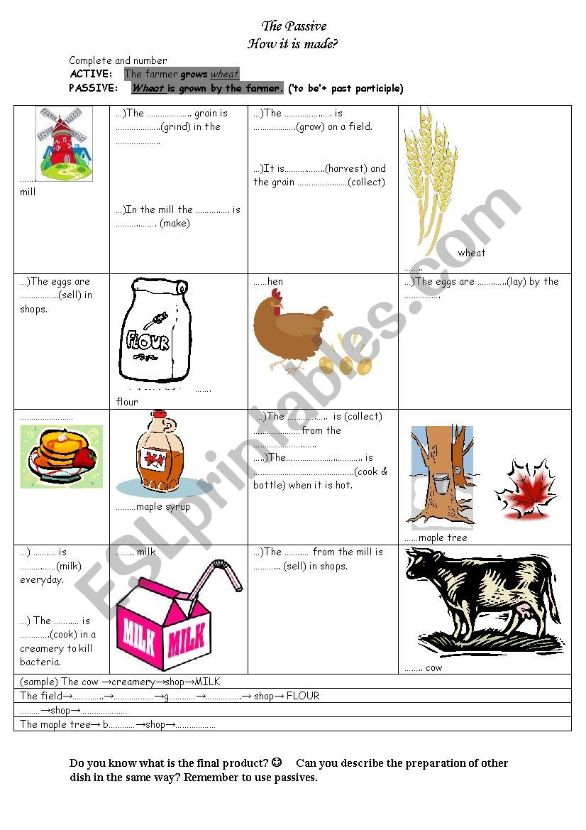 How it is made? Passive worksheet